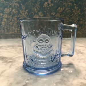 Vintage Humpty Dumpty Nursery Rhyme Glass